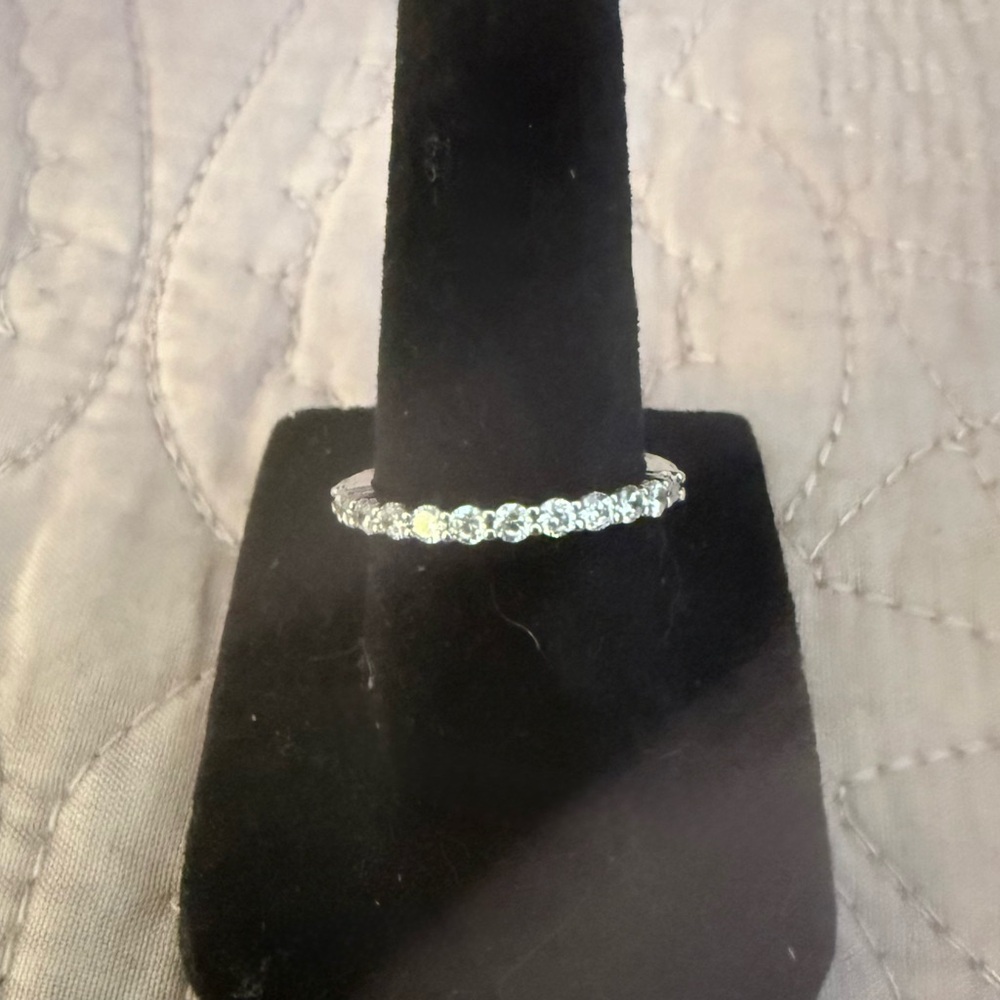 Moissanite Half Eternity Band Size 6